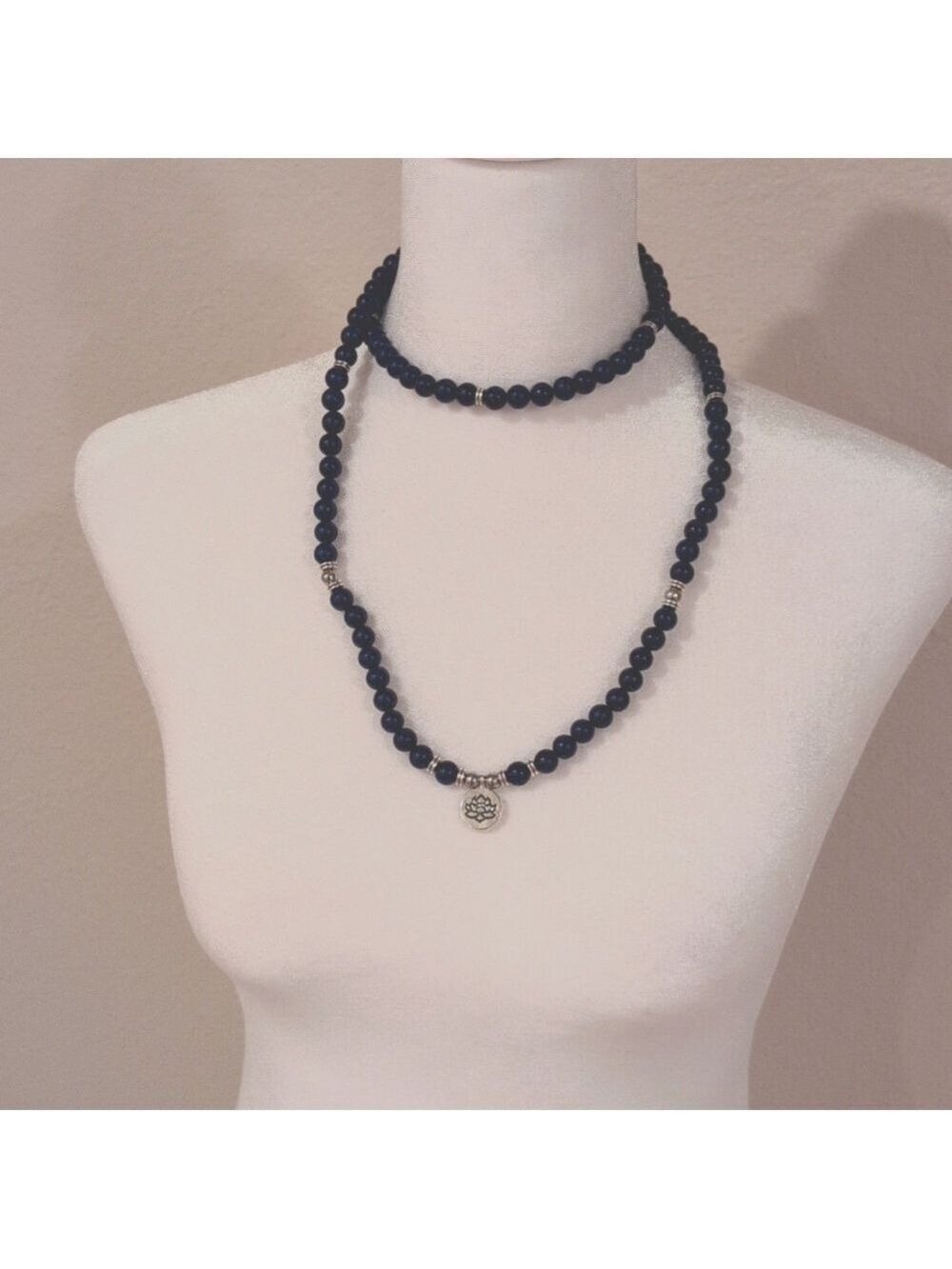 Lapis lazuli necklace 36 inches long , natural stones,new,hand crafted.